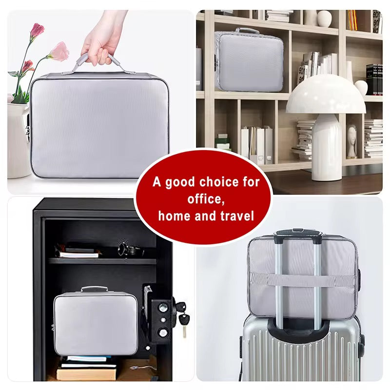 Fireproof Waterproof Documents Bag 300 plus certificates one big compartments 5 Side Passport Photo Laalpurja Cheque Book with zipper lock handle premium quality