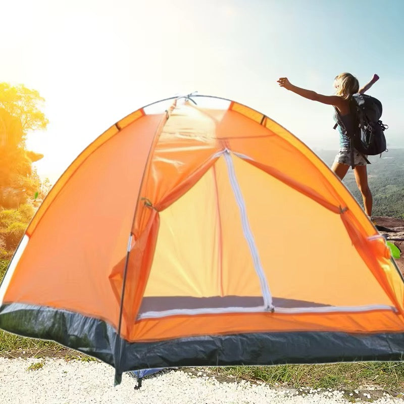 Ultra Portable Camping Tent Pro Fits on backpack double layers bug proof waterproof with zipper safety. Camping trekking travel picnic get shelter anytime anywhere
