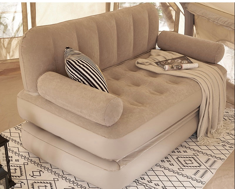 Luxury Air Sofa Bed Auto Inflatable Air Mattress Best for Camping must have for Home & Car. King Size Bed 6 Feet by 5