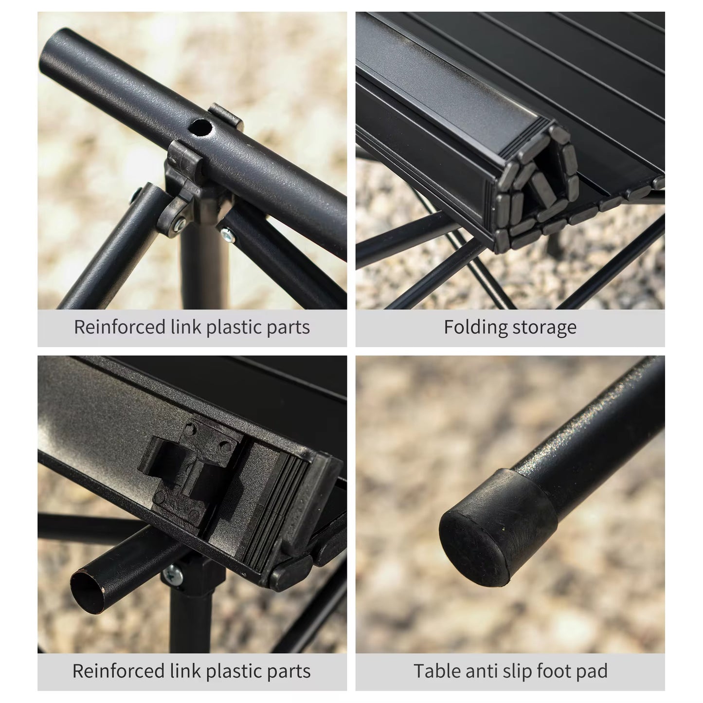 Camping Set Portable Table with 4 Chairs Set Bundle Offer Fold it in Bag Bring Anywhere Camping Trekking Travel Picnic Rooftop Garden Balcony Restaurants Light Weight Super Portable & Durable