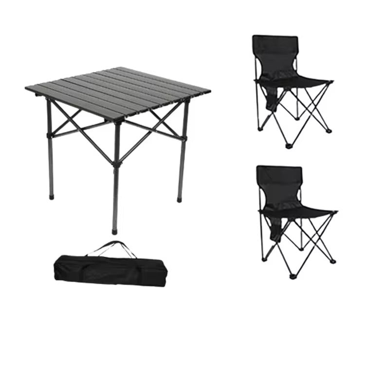 Camping ⛺️ Portable Outdoor Table + 2 Folding Chairs Bundle Trekking Travel Home Rooftop Restaurant Picnic Travel Car Must Have for perfect view and relax
