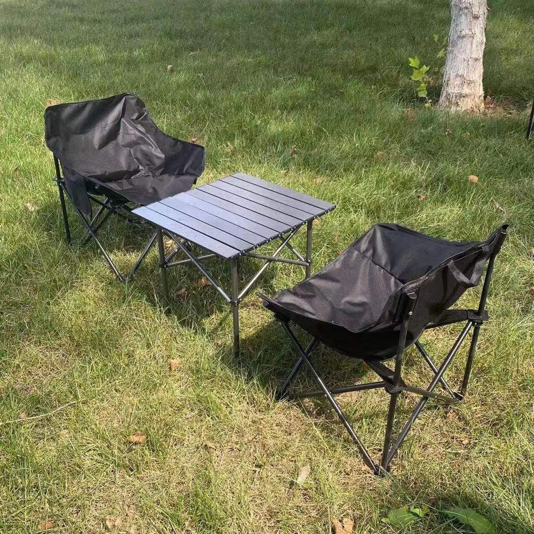 Camping ⛺️ Portable Outdoor Table + 2 Folding Chairs Bundle Trekking Travel Home Rooftop Restaurant Picnic Travel Car Must Have for perfect view and relax