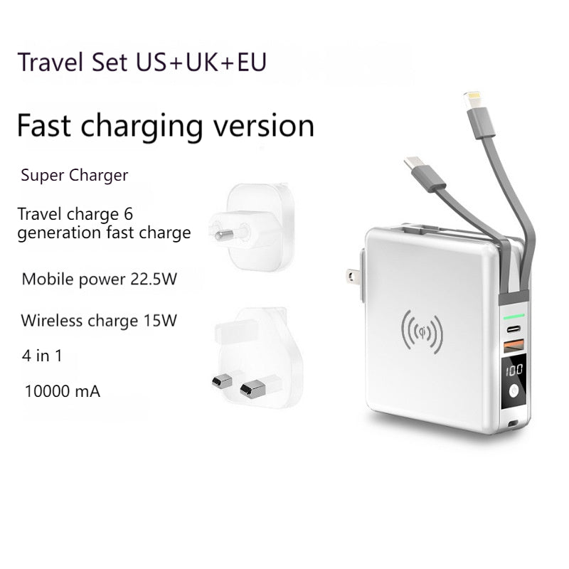 Ultimate Power Bank got everything Power Bank Comes with inbuilt Charger 10000mAH ,PD20W Magnetic Wireless Fast Charging PowerBank Wireless Charging Inbuilt Adapter