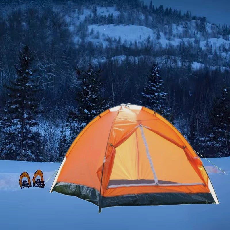 Ultra Portable Camping Tent Pro Fits on backpack double layers bug proof waterproof with zipper safety. Camping trekking travel picnic get shelter anytime anywhere