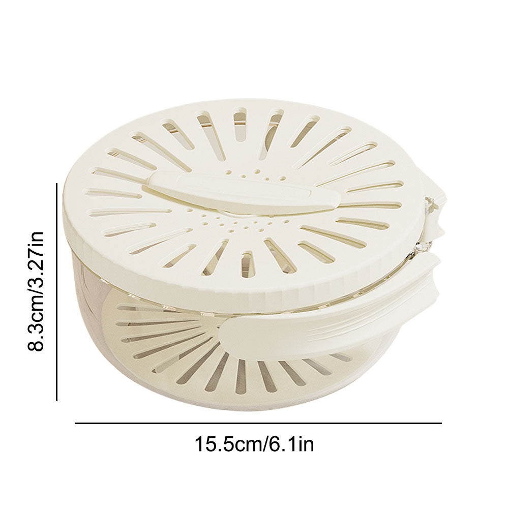 Fruit Drain Basket With Lid vegetable Washing Bowl Foldable Handle Portable Fridge Food Storage Container