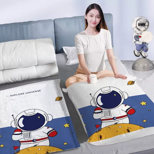 Vacuum Storage Astronauts compression Bag - Organized Travel Trekking or Camping  even home improvement space saving is a must with Free Electric Pump 3+1 Storage Bags