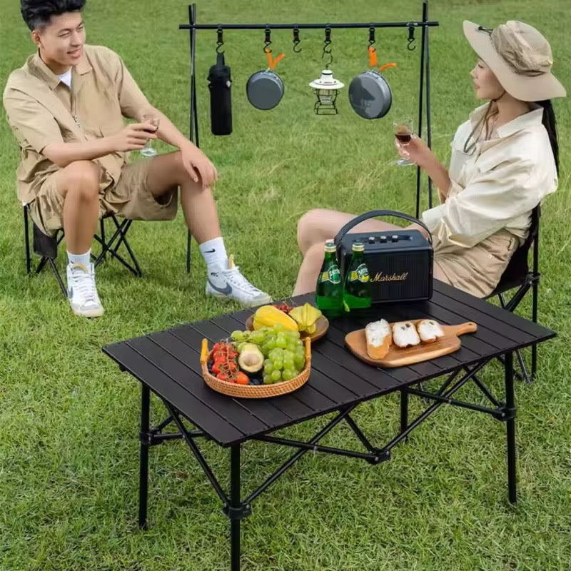 Camping Set Portable Table with 4 Chairs Set Bundle Offer Fold it in Bag Bring Anywhere Camping Trekking Travel Picnic Rooftop Garden Balcony Restaurants Light Weight Super Portable & Durable