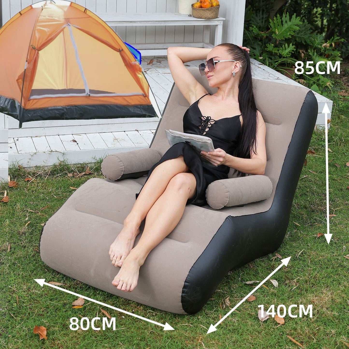 Ultimate Camping Luxury Sofa Air inflatable Auto Easy Ultra Portable & Inflatable Free Chargeable Super Pump