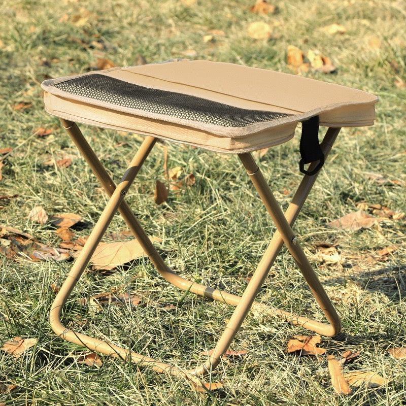 Pocket Chair - Foldable Portable Travel Chair - Camping Chair Folding - Carbon Steel - Light Weight - Free Bag