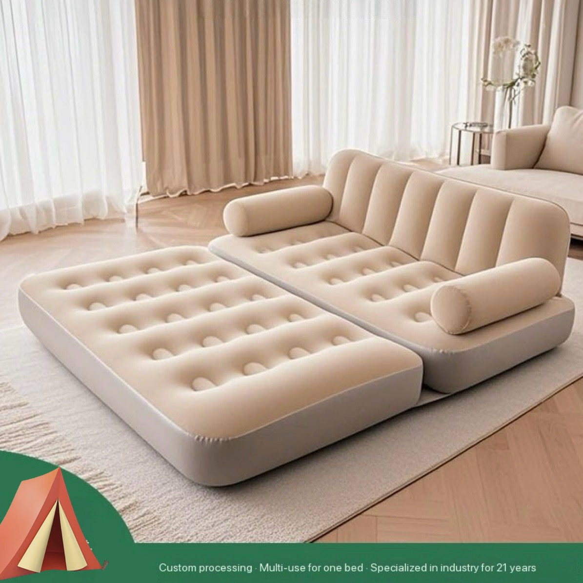 Luxury Air Sofa Bed Auto Inflatable Air Mattress Best for Camping must have for Home & Car. King Size Bed 6 Feet by 5