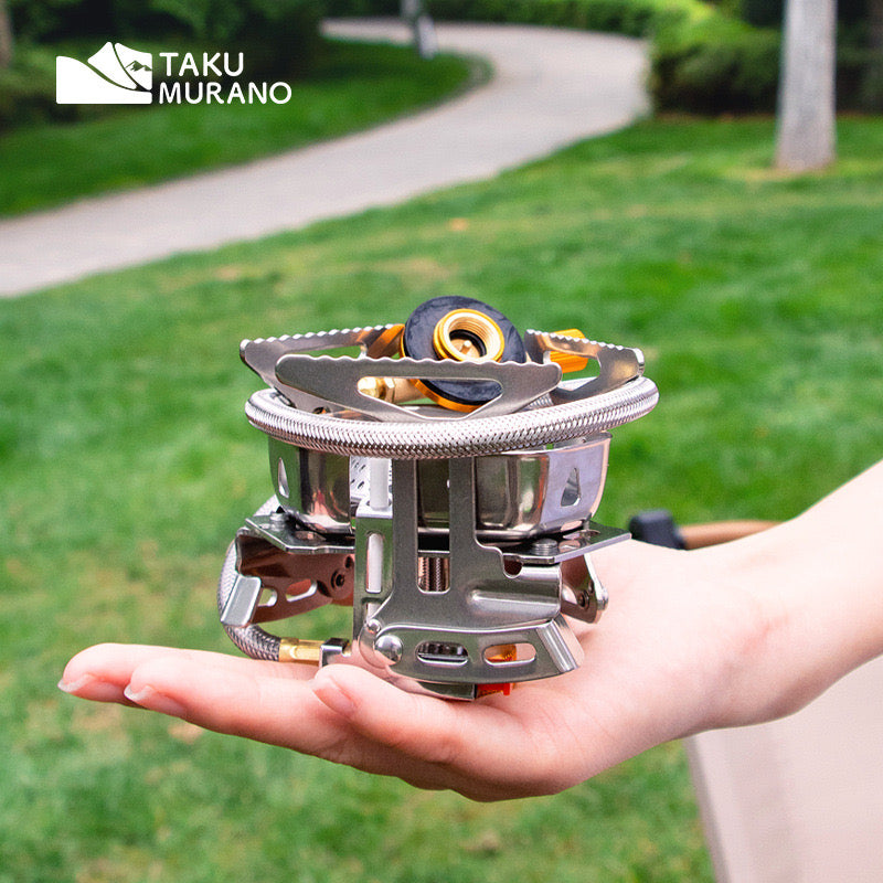 Portable Gas Burner Outdoor Solo Backpack Hiking Camping Butane Gas Stove Windddproof Camp Stove