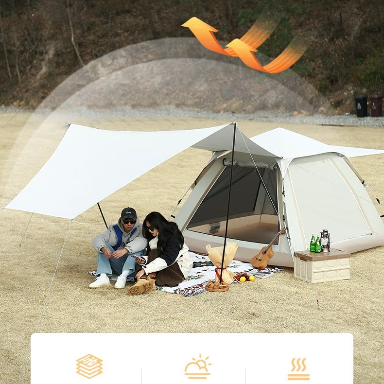 Automatic Tent 4-6 Person With Canopy Trekking Travel Hiking Best for Camping Full Waterproof With Mosquito Net Shelter & Party