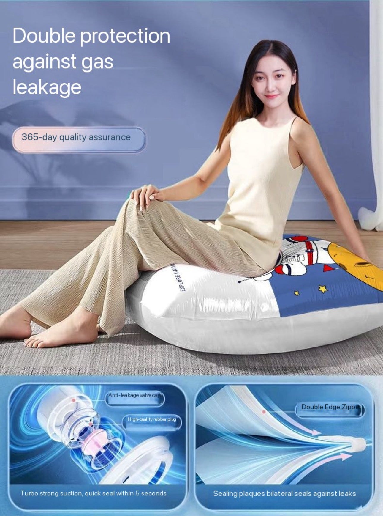 Vacuum Storage Astronauts compression Bag - Organized Travel Trekking or Camping  even home improvement space saving is a must with Free Electric Pump 3+1 Storage Bags