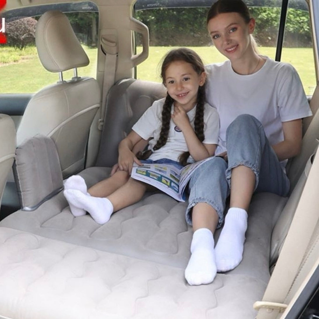 Comfortable PVC Flocking Sleeping Inflatable Car Air Bed Travel/Camping/Outdoor Mattress
