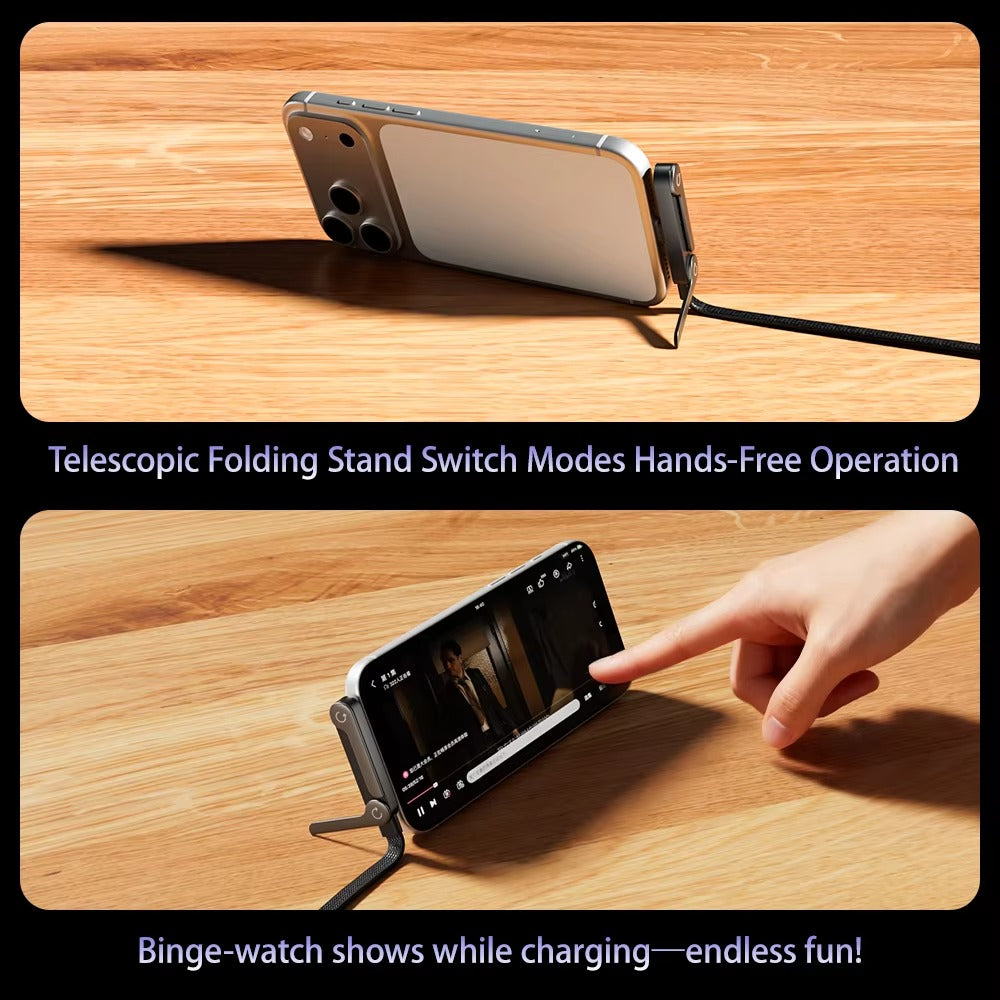 Game Stand Data Cable 240W | 2-in-1 Fast Charging Type-C with Mobile Stand