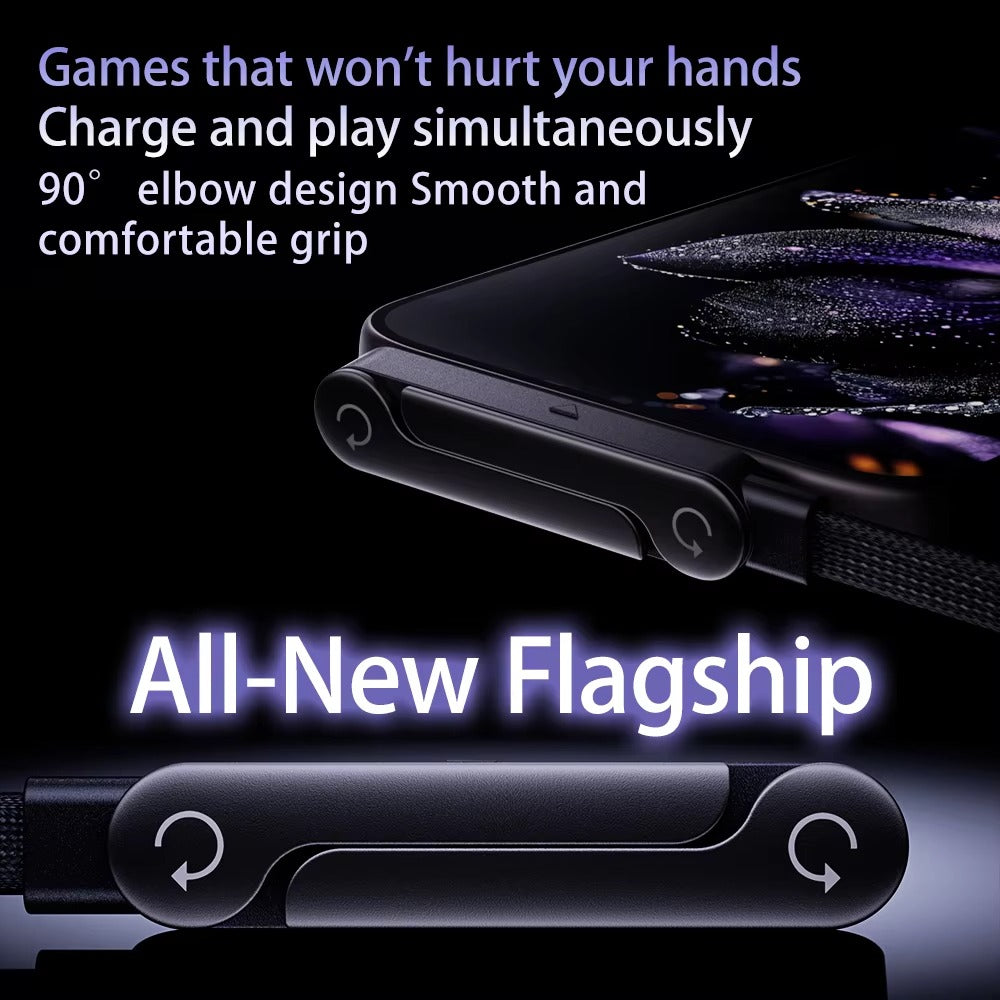Game Stand Data Cable 240W | 2-in-1 Fast Charging Type-C with Mobile Stand
