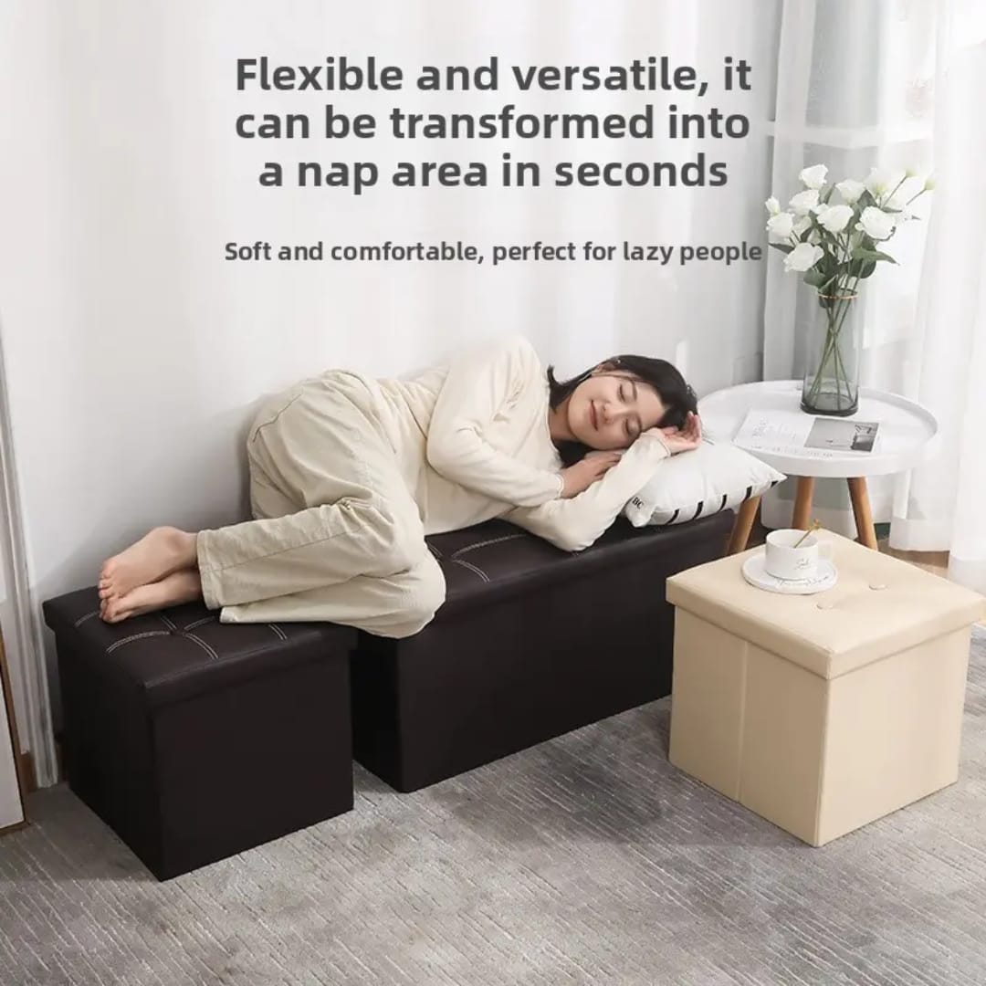 Multifunctional Double Storage Seater High Quality Environment Friendly Cotton Linen Wooden Frame Sponge Filled Adjustable Foldable Mini Sofa That You Can Take Everywhere