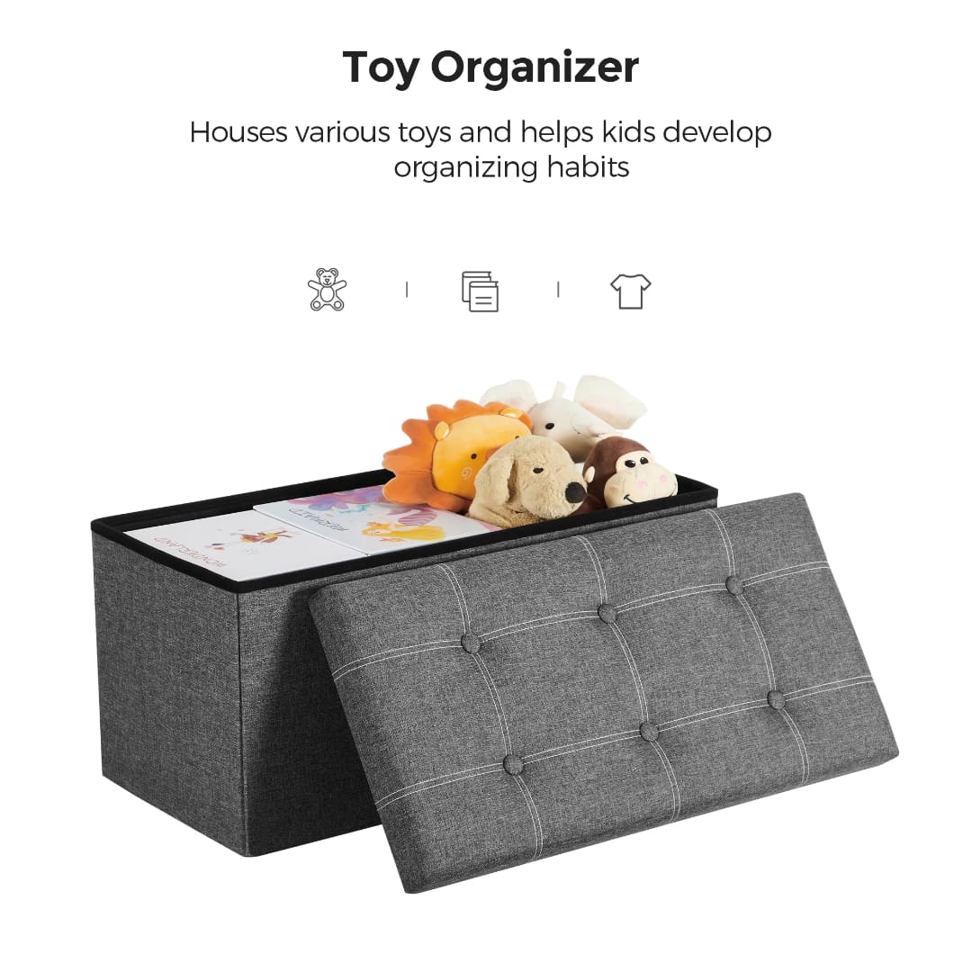Multifunctional Double Storage Seater High Quality Environment Friendly Cotton Linen Wooden Frame Sponge Filled Adjustable Foldable Mini Sofa That You Can Take Everywhere