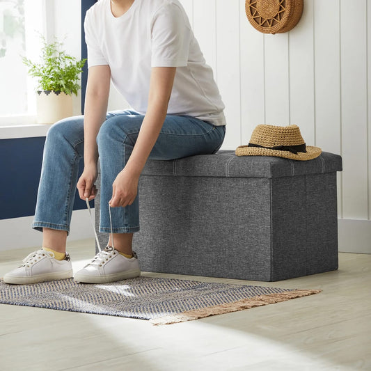 Multifunctional Double Storage Seater High Quality Environment Friendly Cotton Linen Wooden Frame Sponge Filled Adjustable Foldable Mini Sofa That You Can Take Everywhere
