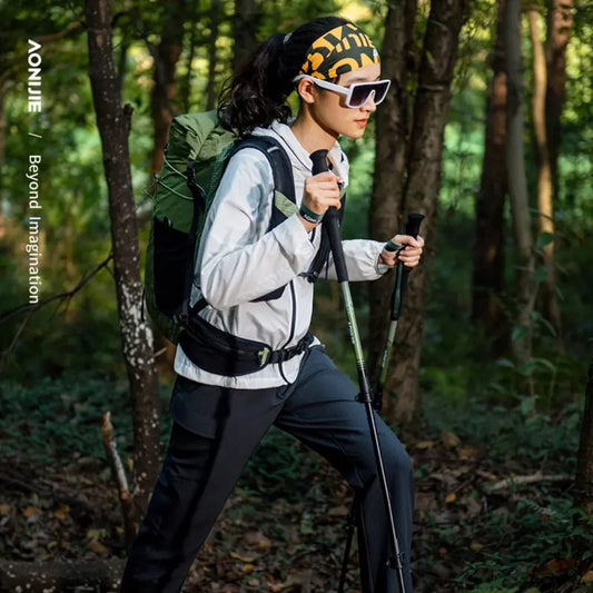 Trekking Stick Lightweight Aluminum Folding Anti Slip Trifold Portable And Easy Outdoor Walking Stick