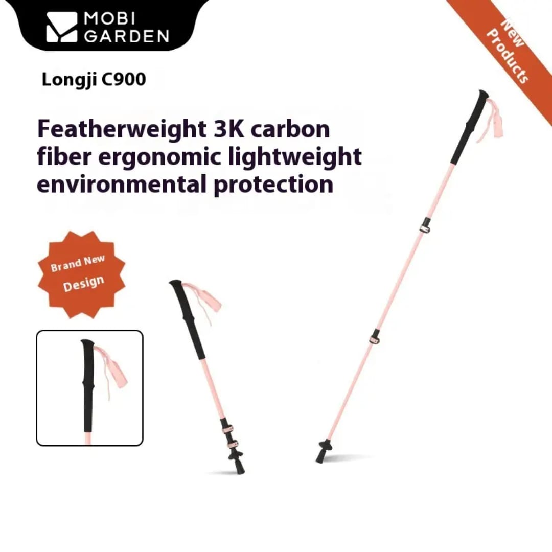 Trekking Stick Lightweight Aluminum Folding Anti Slip Trifold Portable And Easy Outdoor Walking Stick