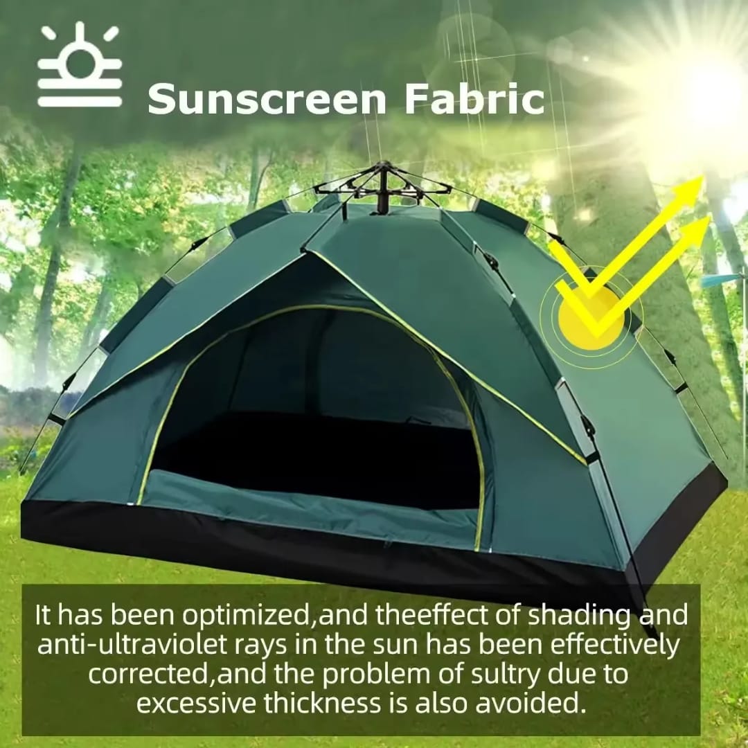 Automatic Outdoor Camping Tent Foldable & Thickened 2-3 Person Mosquito And Sun-Protective Four Seasons Tent
