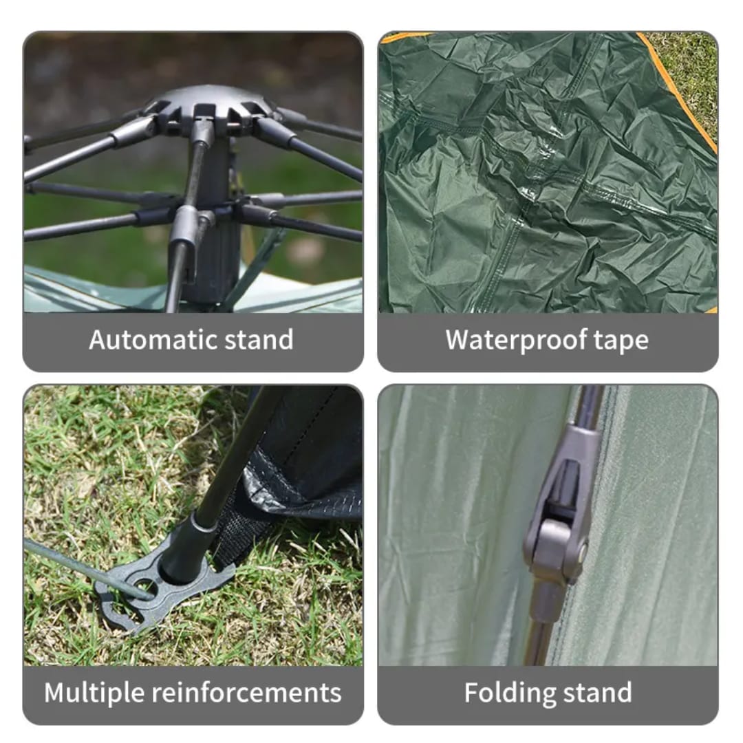 Automatic Outdoor Camping Tent Foldable & Thickened 2-3 Person Mosquito And Sun-Protective Four Seasons Tent