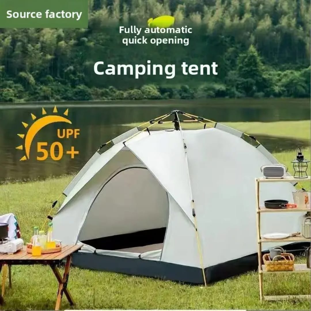 Automatic Outdoor Camping Tent Foldable & Thickened 2-3 Person Mosquito And Sun-Protective Four Seasons Tent