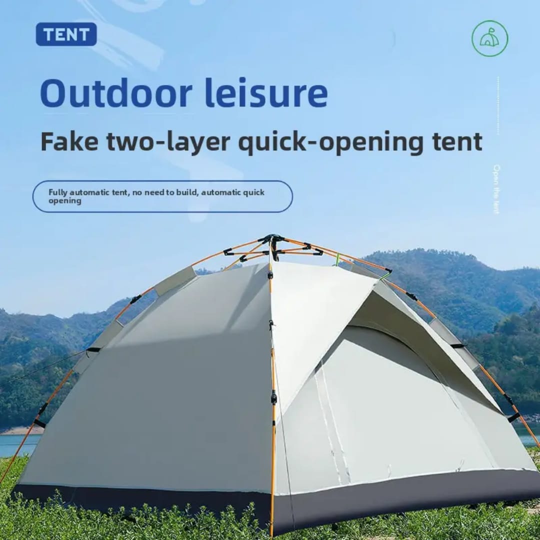 Automatic Outdoor Camping Tent Foldable & Thickened 2-3 Person Mosquito And Sun-Protective Four Seasons Tent