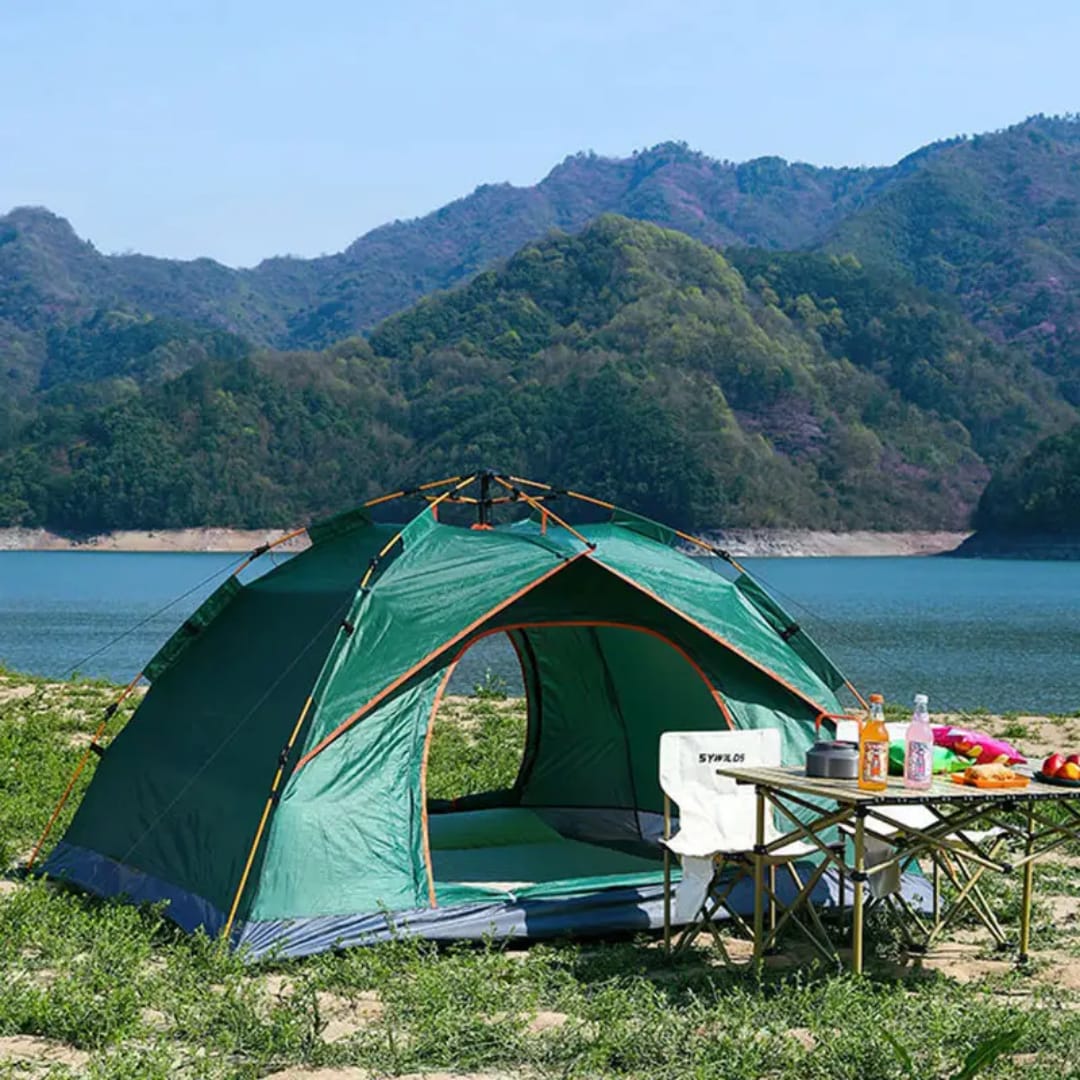 Automatic Outdoor Camping Tent Foldable & Thickened 2-3 Person Mosquito And Sun-Protective Four Seasons Tent