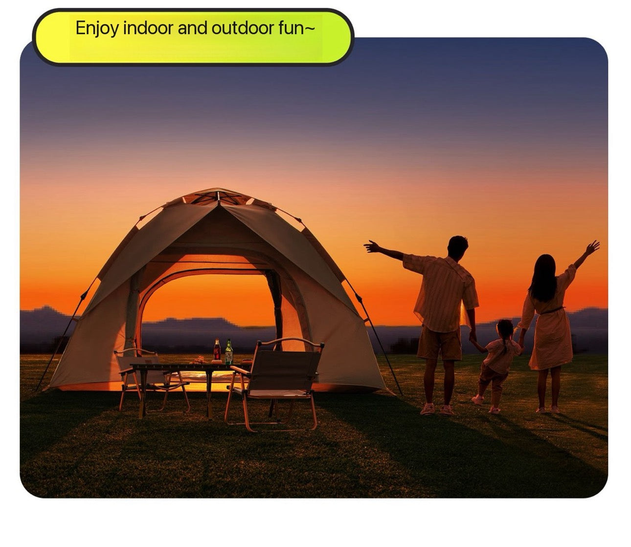 Fully Automatic super portable tent 2-3 Person All season full waterproof coating with net double door and windows best rated camping tent in Nepal