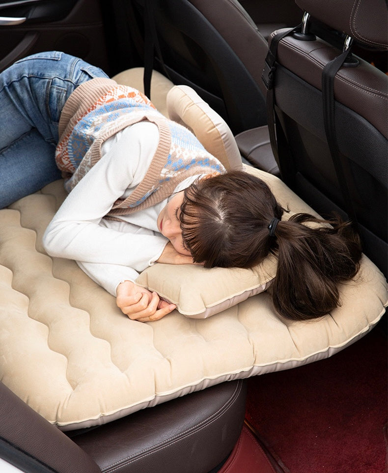 Comfortable PVC Flocking Sleeping Inflatable Car Air Bed Travel/Camping/Outdoor Mattress