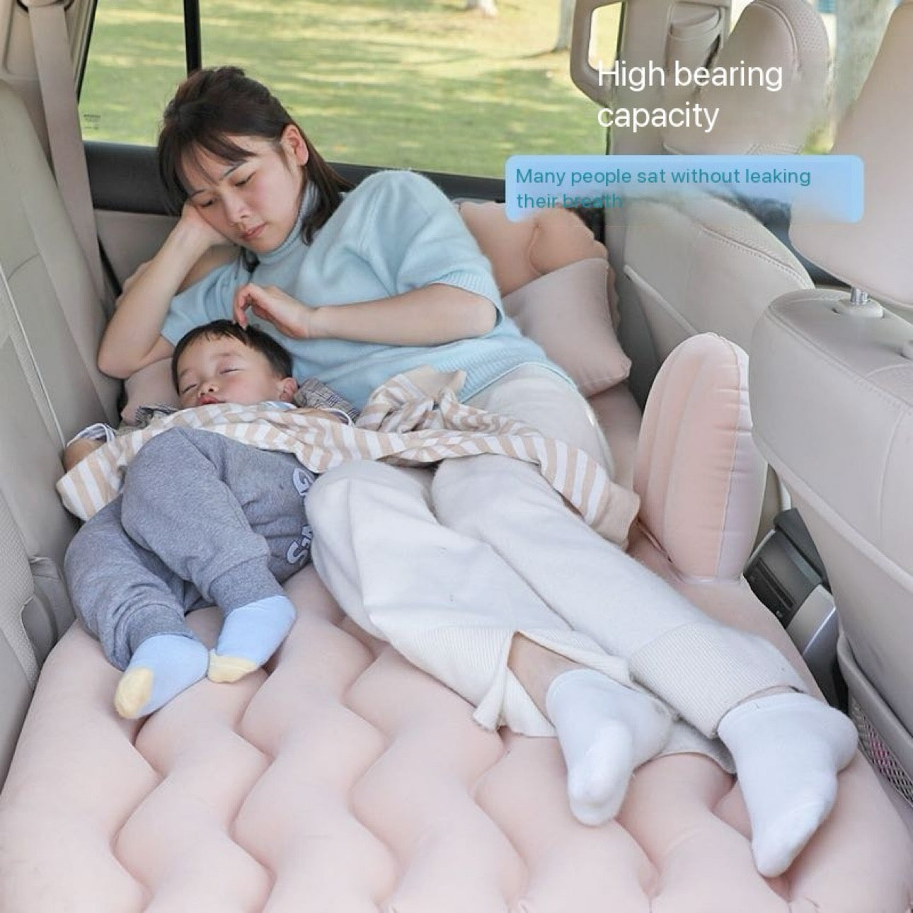 Comfortable PVC Flocking Sleeping Inflatable Car Air Bed Travel/Camping/Outdoor Mattress