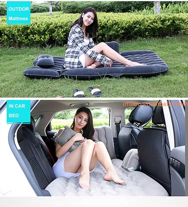 Car Travel Bed Long Drive Inflatable Car Air Bed Travel Camping Outdoor Indoor Mattress For Kids And You Sleeping with automatic chargeable Pump Hassle Free