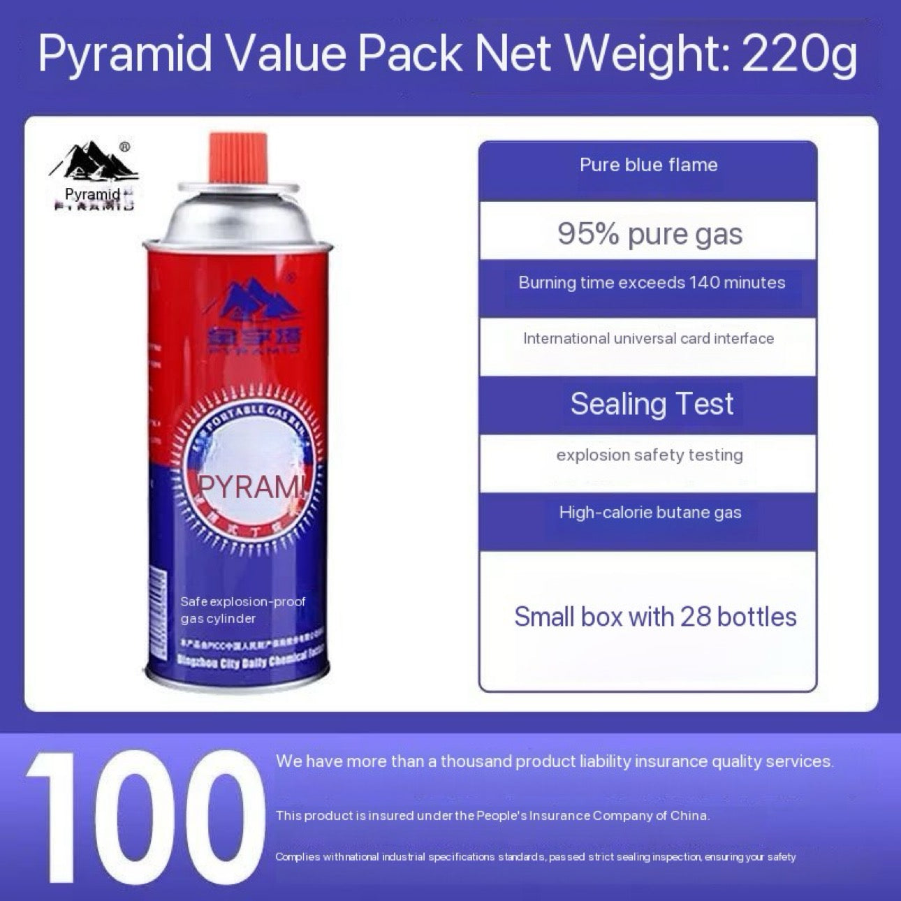 4 Pcs Camping Gas Portable Gas Butane Gas suitable for portable stove trekking picnic use anywhere 220G X 4