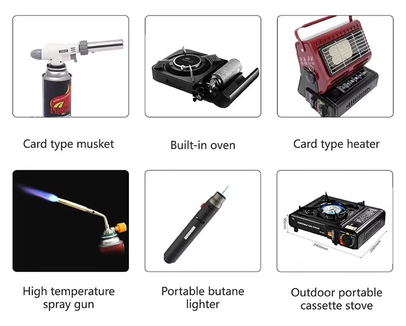 4 Pcs Camping Gas Portable Gas Butane Gas suitable for portable stove trekking picnic use anywhere 220G X 4