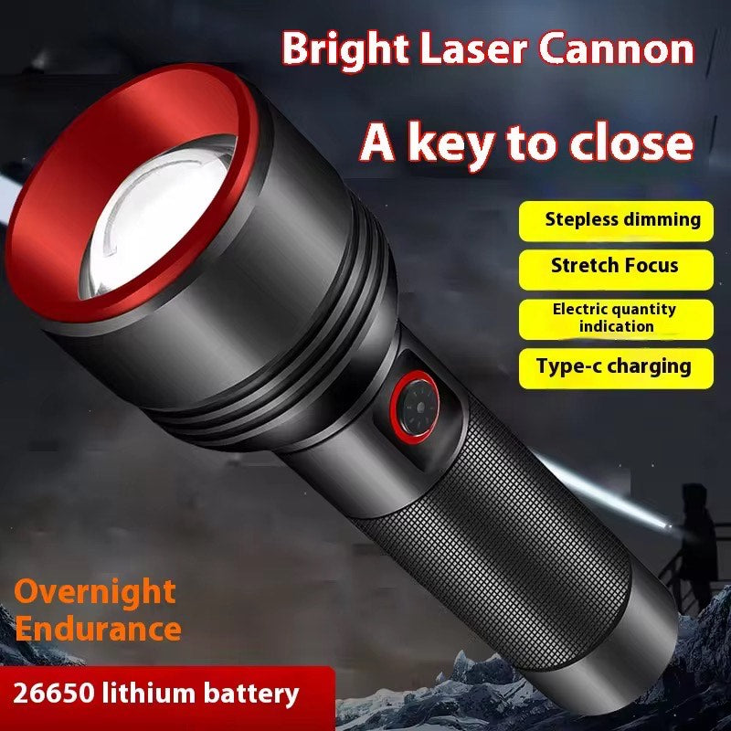 Camping Outdoor 2000m Long Range Bright Light Aluminium Alloy USB Rechargeable Telescopic Zoom White LED Torche Light Tactical Flashlight