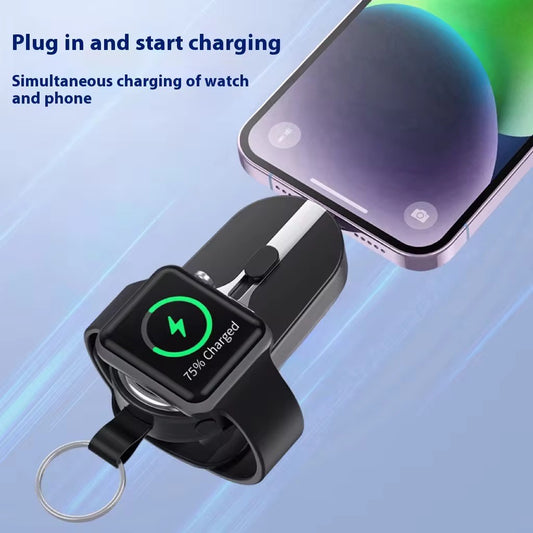 Multifunction Keychain Emergency Powerbank Large Capacity 4-in-1 Expansion Connector 3000mAH Wireless Charging For Mobile and Watch