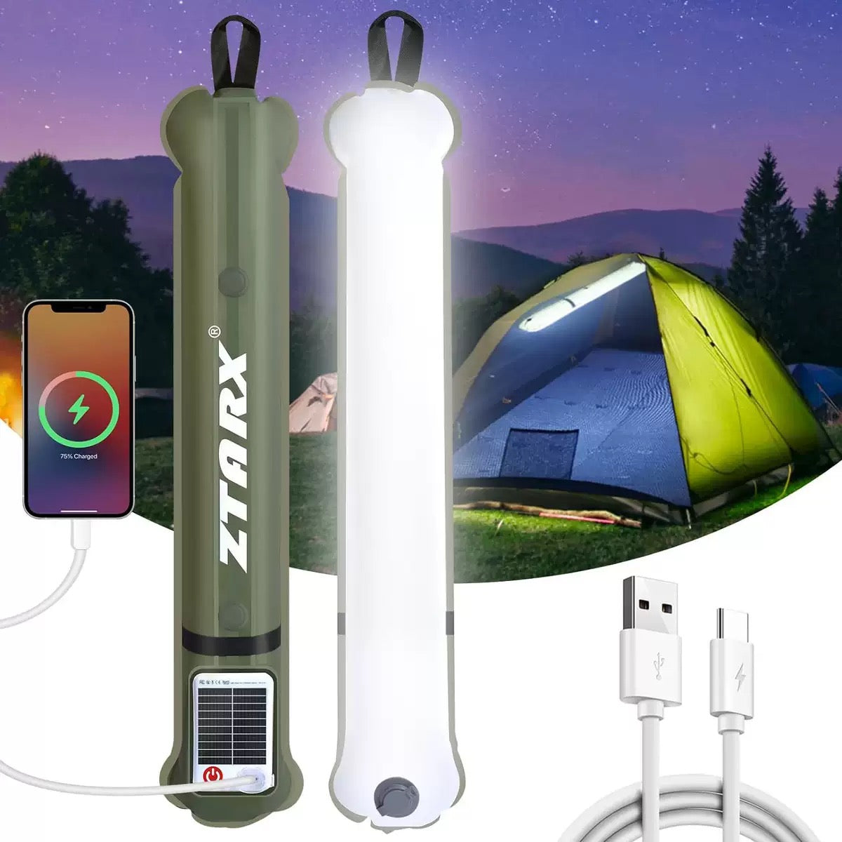 Ztrax Inflatable Light | Magnetic Portable Camping Lantern | Waterproof Outdoor LED Light for Trekking Emergency