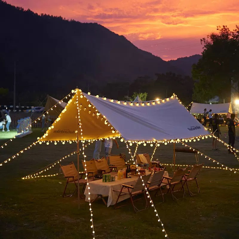 Camping Ambient LED String Lights 8 Meter Fairy Lights | Rotating Storage Waterproof USB Rechargeable Tent Decoration Light