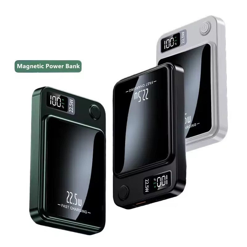 PD22.5W Magnetic Wireless Charger PowerBank 10000mah portable Fast Wireless Charging External PowerBank