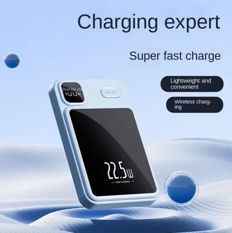 PD22.5W Magnetic Wireless Charger PowerBank 10000mah portable Fast Wireless Charging External PowerBank