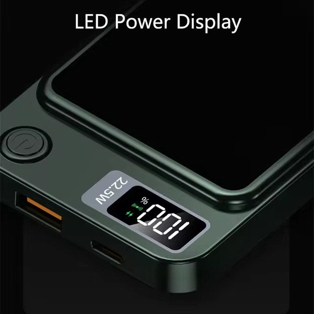 PD22.5W Magnetic Wireless Charger PowerBank 10000mah portable Fast Wireless Charging External PowerBank