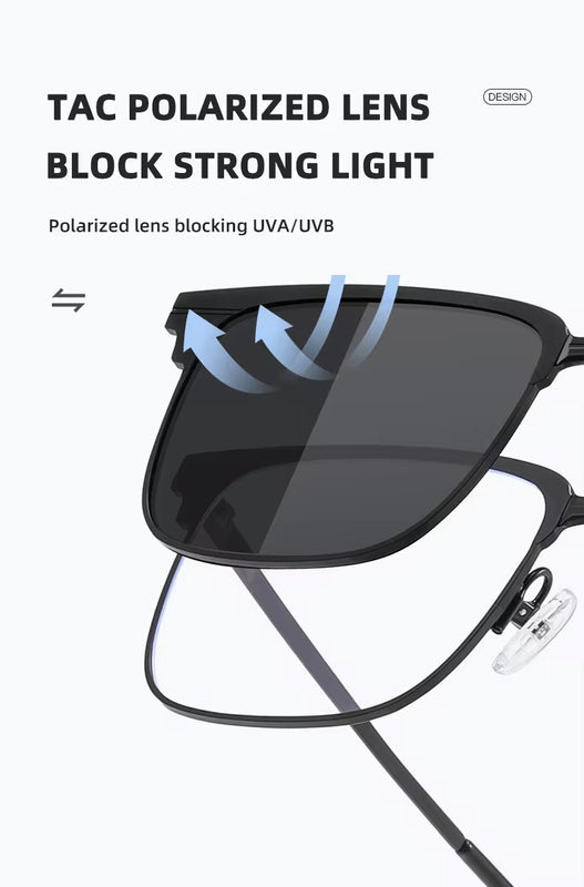 New 3 in 1 Magnetic Clip On Sunglasses With UV Ray Protection Polarized Anti Blue Light Sunglasses Perfect For Outing Such As Camping Trekking Picnic As Well As Daily Hangout