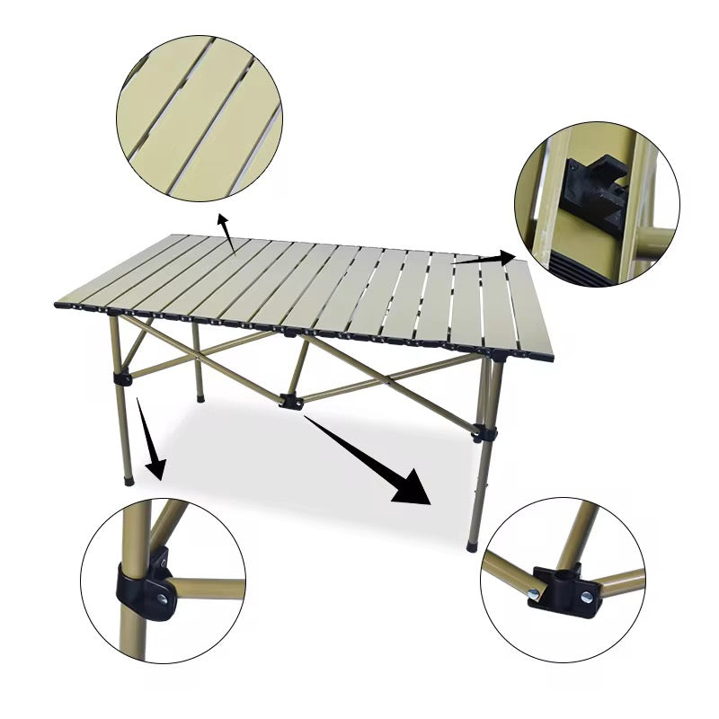 Camping Table Folding Portable Light Weight Home Garden Roof Top Office Restaurant Table Only