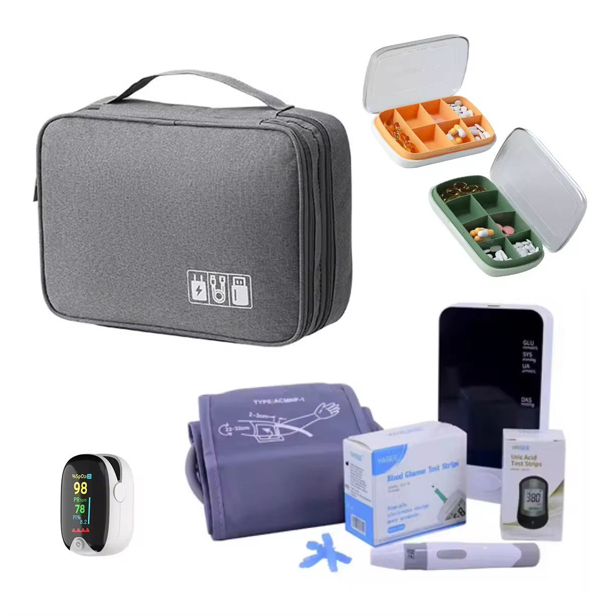Portable Waterproof Multi-Layer Travel Digitable Gadget ,Electronic Cables ,Digital Gear ,Camera, Makeup Products ,Vital Medical Instruments and Medicines Storage Bag for Outdoor and Travel Organizer Bag