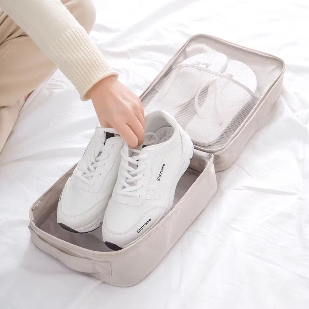 Travel 3 Layers Shoe Storage Bag Drawstring Shoe Bag Waterproof Dustproof Portable Large Capacity Shoe Pouch