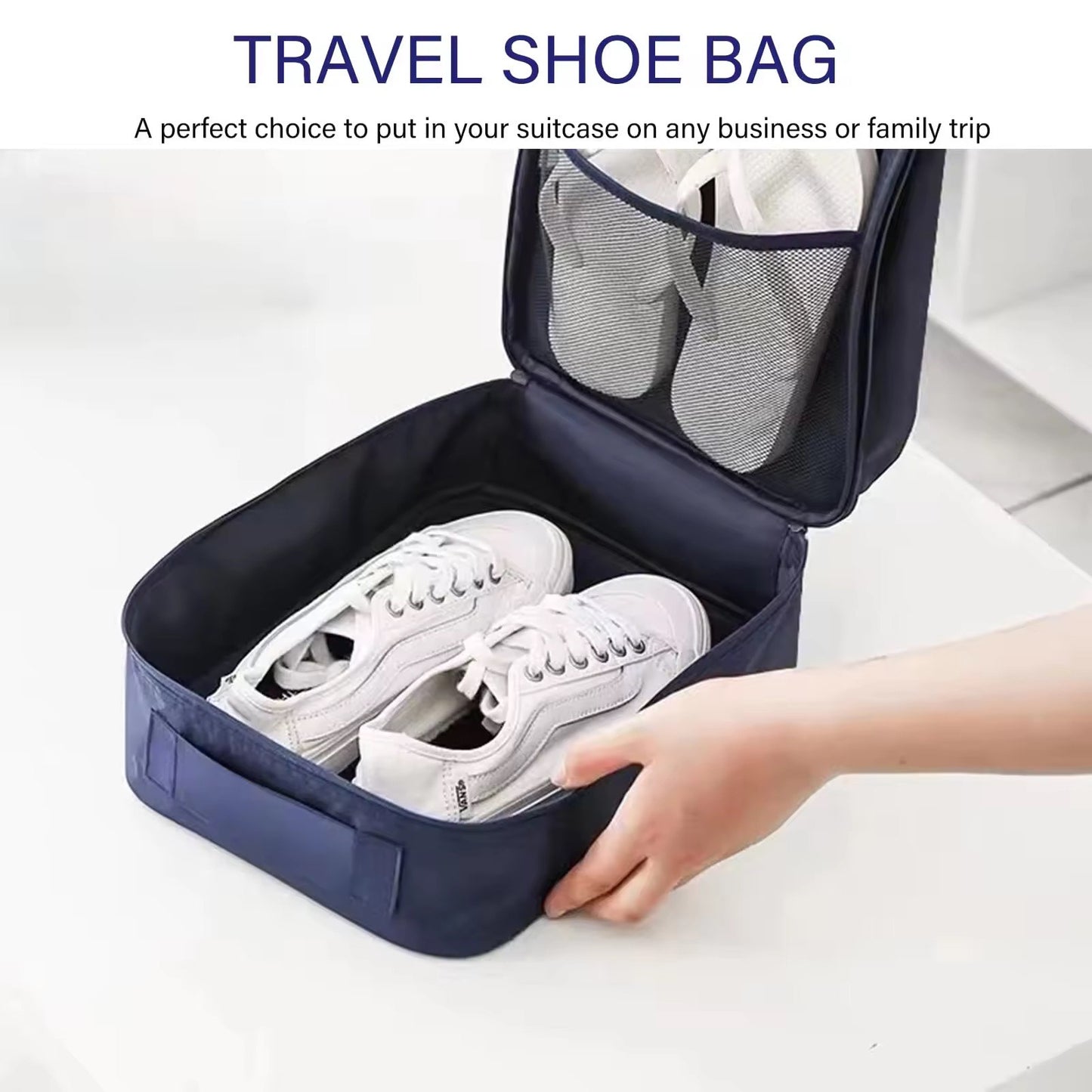 Travel 3 Layers Shoe Storage Bag Drawstring Shoe Bag Waterproof Dustproof Portable Large Capacity Shoe Pouch
