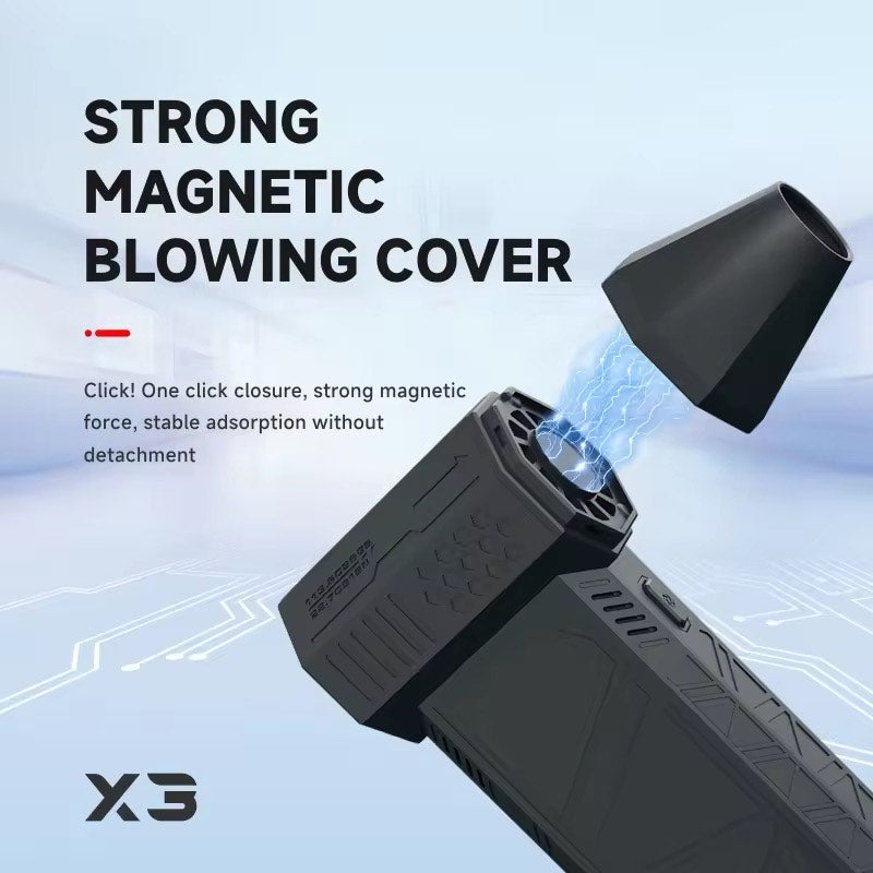 Super Hurricane Blower + Vacuum 💨 140,000 RPM High-Speed — Multifunctional Mini Air Blower for PC, Car Detailing, BBQ Camping Firestarting & Handheld Drying with Adjustable Wind Speeds Portable Hair Dryer - Camping BBQ Fire 5 in 1 use Machine