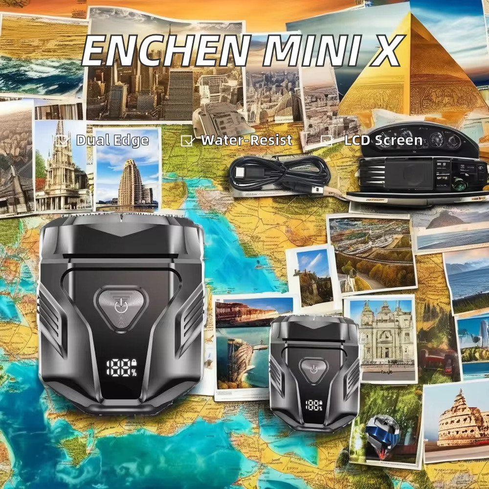 ENCHEN Mini X Electric Shaver Men Twin Magnetic Cutter Blade Convenient Travel Car Use USB Powered Rechargeable Beard Shaving